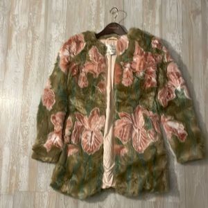 Anthropologie faux fur coat